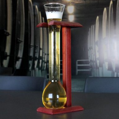 Half Yard of Ale Beer Glass with Stand