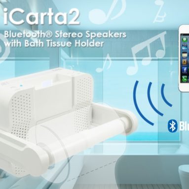 Wireless Bluetooth Stereo Speaker with Bath Tissue Holder