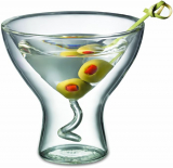 Double Wall Martini Glass