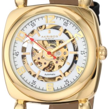 80% Discount: Men’s Bravura Skeleton Automatic Square Watch