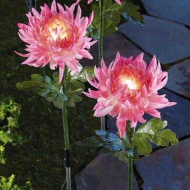 Solar Lighted Peony Flower Stakes