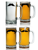 Moustaches Pub Beer Mugs
