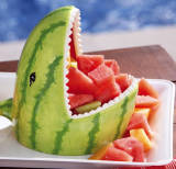 Watermelon Shark Decorative Summer Party Fruit Server