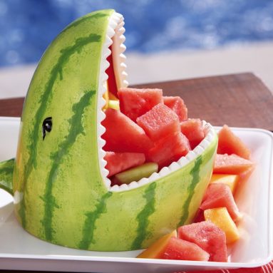 Watermelon Shark Decorative Summer Party Fruit Server