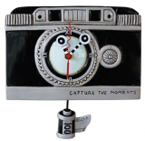 Allen Designs Vintage Camera Pendulum Clock
