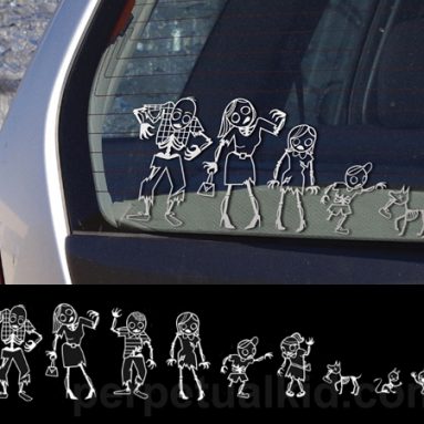 ZOMBIE FAMILY CAR STICKERS