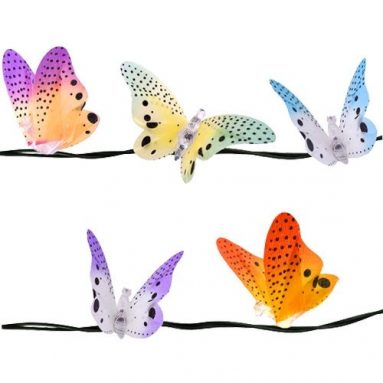 10 Colorful Butterflies Fiber Optic Light Strand