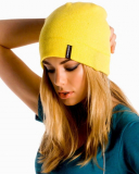 Beanie Perisher Yellow w/ Built-in headphones and microphone