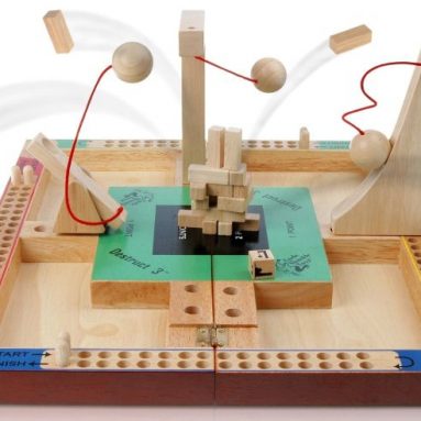 Uncle Skunkle Green Rubberwood Game