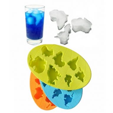 Global Continents Shape Ice cube