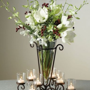 Tealight Holder With Vase