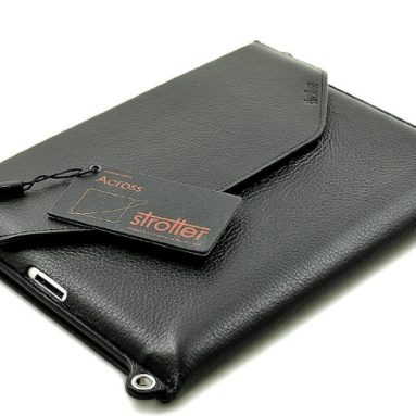 Premium leather case with strap for New iPad (2nd, 3rd, 4th Generations)