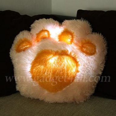 LED Paw-Shaped Pillow