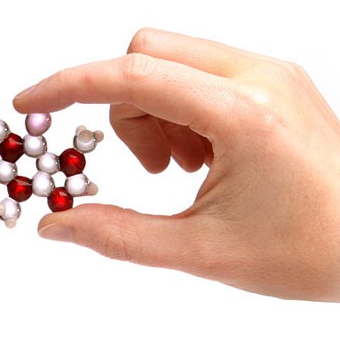Hand-Crafted Glass Caffeine Molecule Sculpture