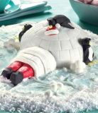 Santa And Penguins Silicone Baking Pan