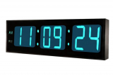 24 Inch Oversized Digital Blue LED Clock