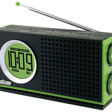 AM/FM Portable Dual Alarm Clock Radio