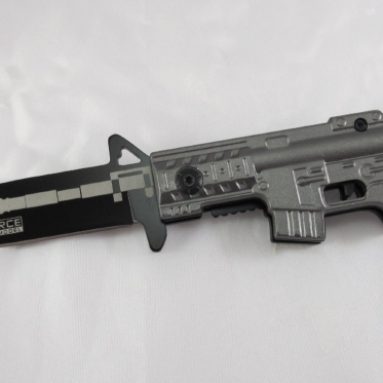 Carbine Style Grey Folder Pocket Knife