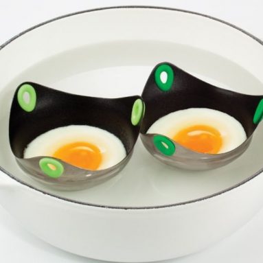 Fusionbrands 3-inch Silicone and Non-Stick Stainless Poach Pod Egg Poaching Tool