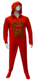 Domo Adult Footie Pajamas with Hood