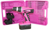 Pink Box 18-Volt Cordless Drill