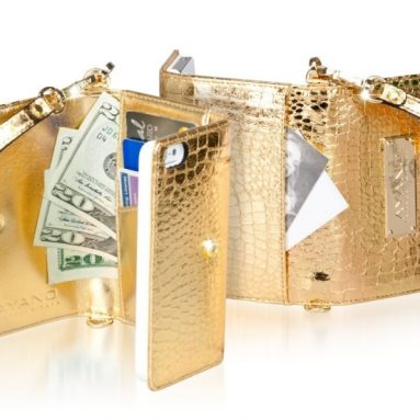 Gold Wristlet/Purse for iPhone 5
