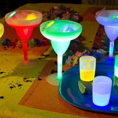 Set of 4 Glow Margarita Glasses