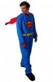 Superman Men’s Blue Union Suit with Cape