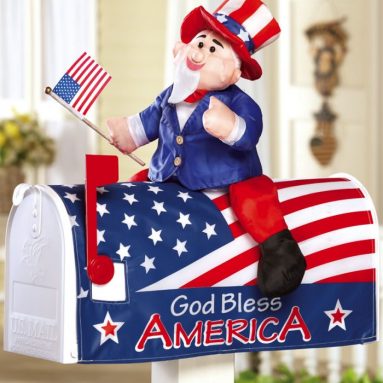 Uncle Sam 4th Of July Decoration Mailbox Cover