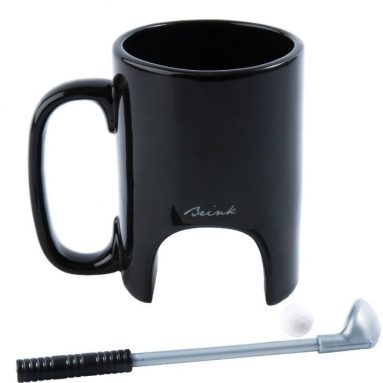 Brink Black Ceramic Golf Mug