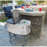 Diamond Plate Rolling Party Cooler