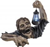 Zombie Holding Lantern Solar Powered Garden Light Lamp