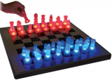 Led Glow Chess Set in Blue / Red