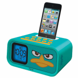 Phineas & Ferb Dual Alarm Clock Speaker System for iPod
