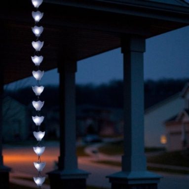 Solar Rain Chain Clear Cups/ Clear Lights