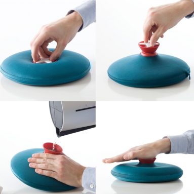 Hot-water bottle designed after a pill