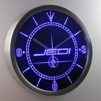 Jedi Star Wars 3D Neon Sign LED Wall Clock