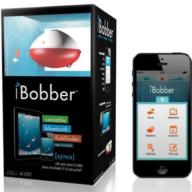 iBobber Wireless Bluetooth Smart Fish Finder for iOS and Android devices & JOTO Universal Waterproof CellPhone Case