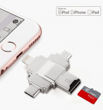iDiskk High-Speed Flash Drive and Card Reader with Lightning&USB-C&Micro-USB Ports