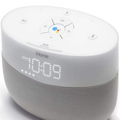 iHome Google Assistant Built-in Chromecast Smart Home Alarm Clock