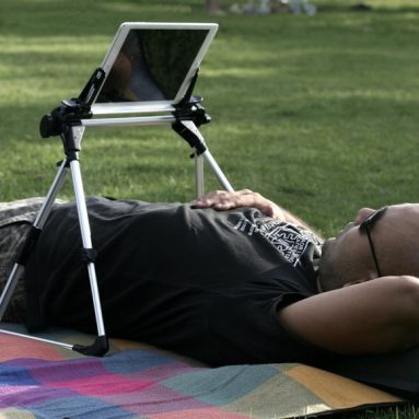 iPad Stand Tablet Holder Mount Folding Collapsible for Bed floor Outdoor