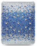 iPad Blue Splash Back Crystal Rhinestone Case
