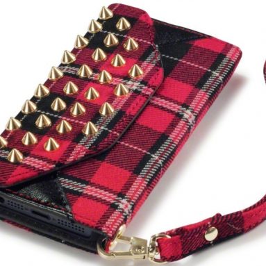 Trendy Studded Rock Chic Purse Style Wallet Case