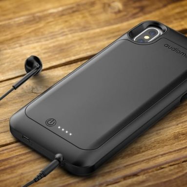 iPhone X AudioMate Smart Battery Case with Headphone