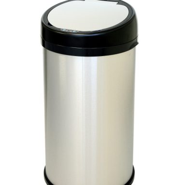 Sensor Touchless Trash Can Stainless Steel Round Extra-Wide Opening iTouchless