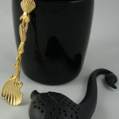 Hand Blown with Swan Infuser & Free Tea Spoon