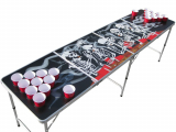 The Pong Squad Bones Skeleton Beer Pong Table with Holes