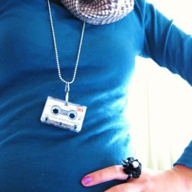 Mini Cassette Tape Necklace