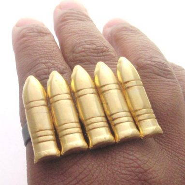 GOLD BULLET RING