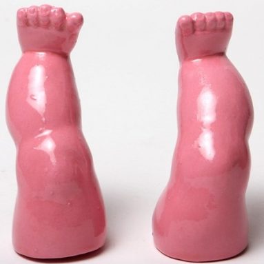 Baby Legs Ceramic Salt and Pepper Shakers